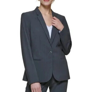 *NWT* Calvin Klein Long Modern Suiting Grey Blazer